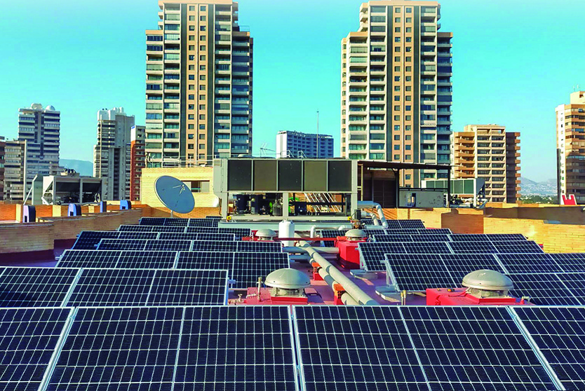 113 paneles solares en el hotel riopark, benidorm